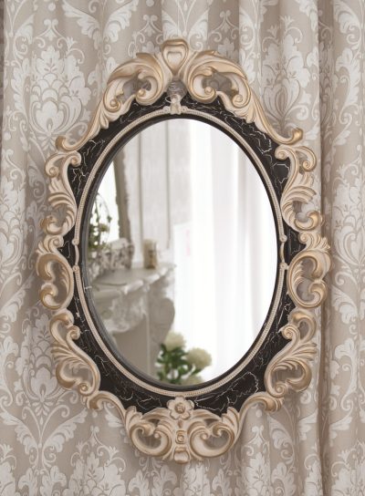 Зеркало в прихожую "ЛОКА" Черный, белый, серебро, кракелюр — изображение 6