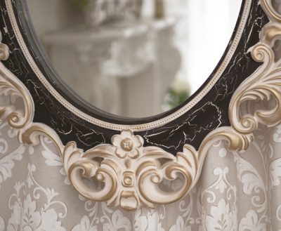 Зеркало в прихожую "ЛОКА" Черный, белый, серебро, кракелюр — изображение 7