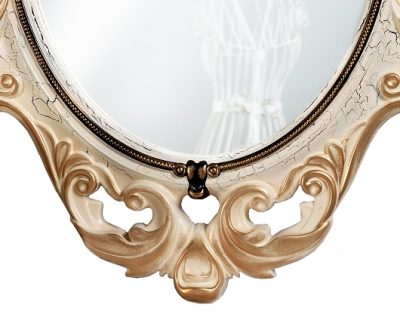 Зеркало в прихожую "ЛОКА" Черный, белый, серебро, кракелюр — изображение 5