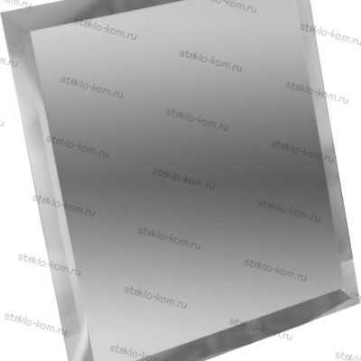 Зеркальная плитка с фацетом серебро квадрат 10mm ST-02 30х30