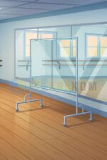 Зеркало на колесиках передвижное, для студий и фитнес залов