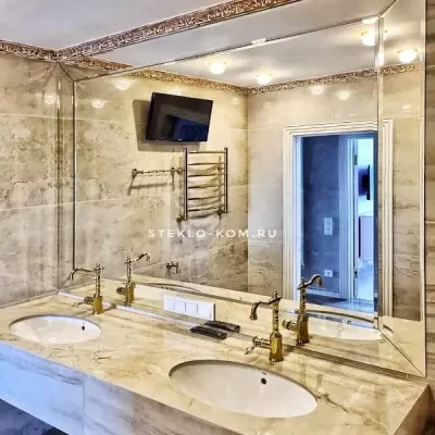 Зеркало в ванную комнату с обрамлением