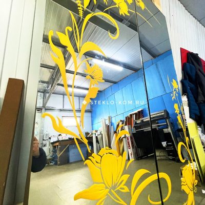 Двери с пескоструйным рисунком