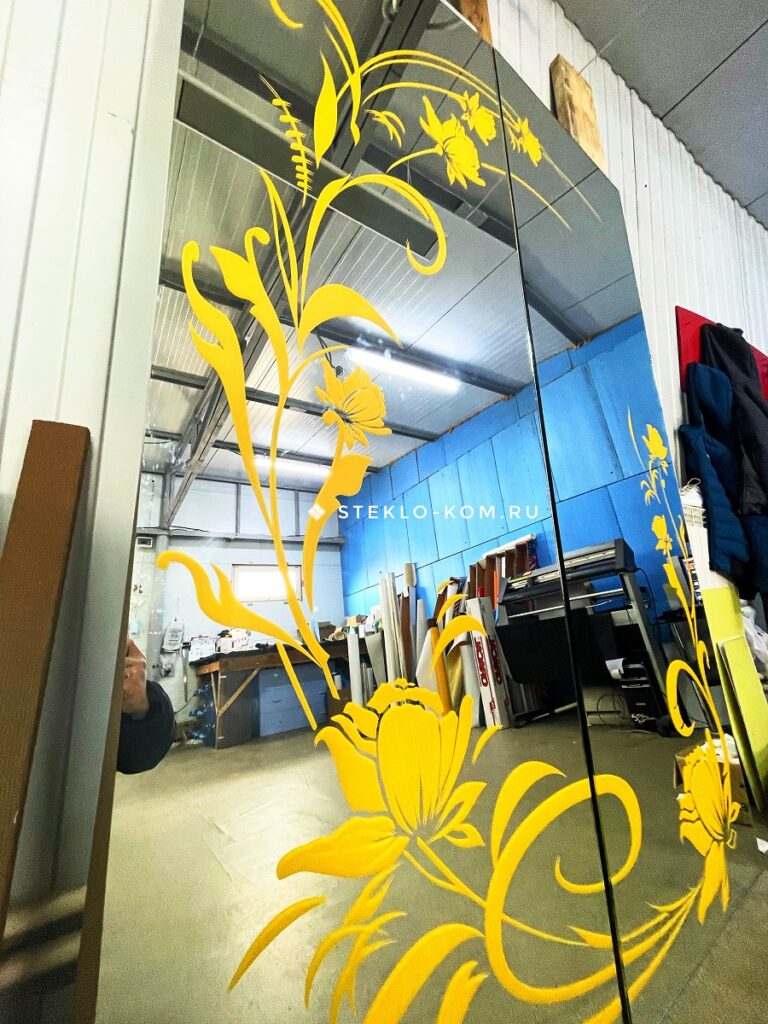 Двери с пескоструйным рисунком