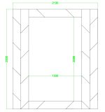 Эскиз зеркального панно, чертеж в работу