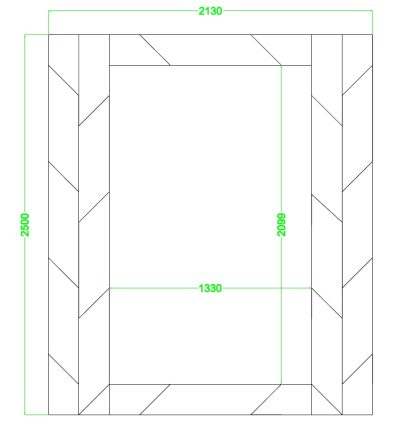 Эскиз зеркального панно, чертеж в работу