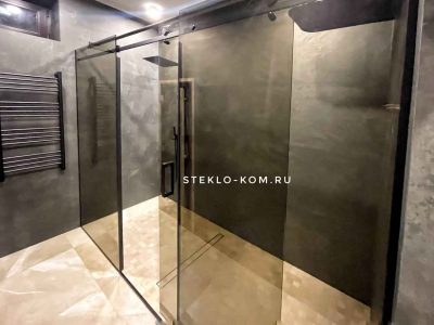 Бескаркасная раздвижная угловая дверь 110 х 90 см — изображение 7