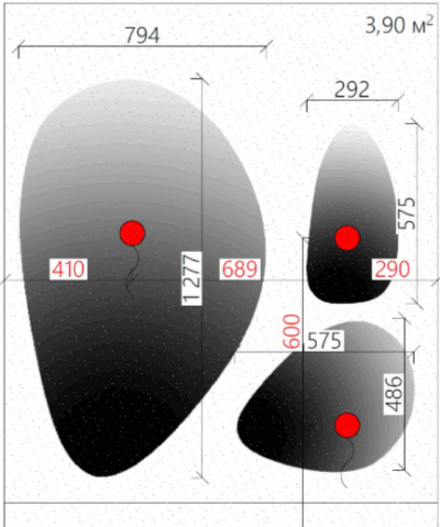 Парящее зеркало с подсветкой капля "flow" — изображение 3