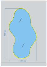Макет зеркала свободной формы