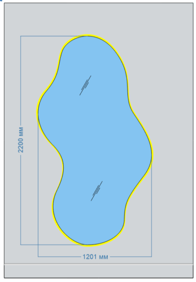 Макет зеркала свободной формы