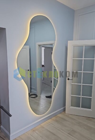 Зеркало для прихожей с подсветкой серии Blob, от компании Стеклоком