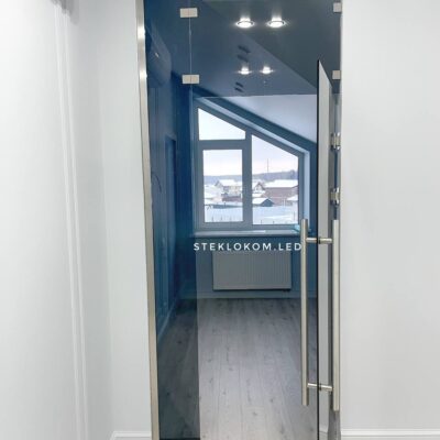 Цельно стеклянная входная дверь Стеклоком