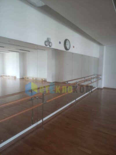 Зеркала в спортивную школу г. Москвы с балетным оборудованием