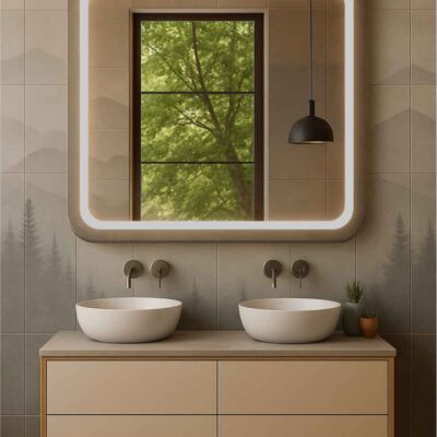 Зеркало с подсветкой и Зеркало с подсветкой и подогревом для ванной комнаты LISA