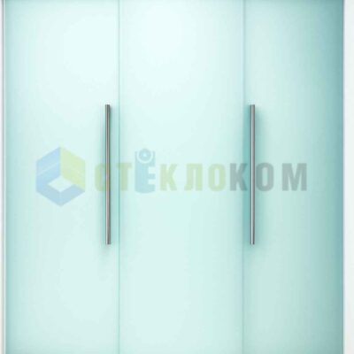 Стеклянная перегородка с распашной дверью