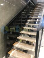 Фото готовой работы лестничного ограждения, Стеклоком Москва