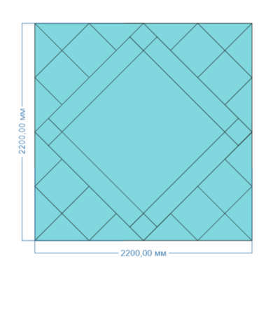 MAG-RHOMB-01 Макет зеркального панно