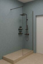 Стационарная перегородка в душевую