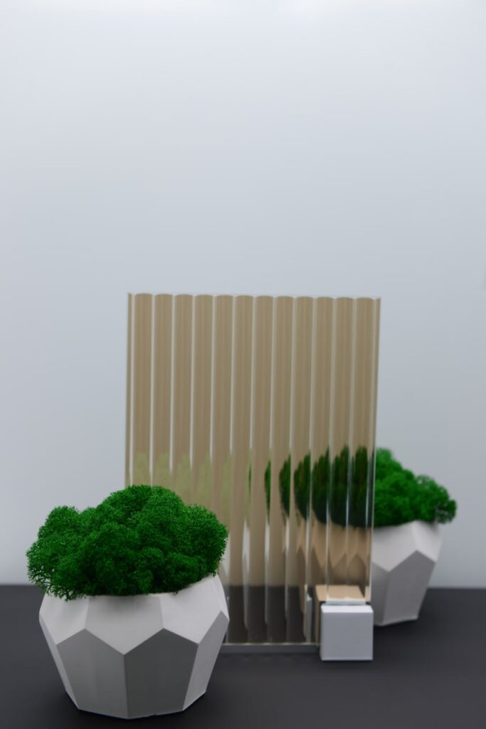 Рифленое стекло coated BRONZE