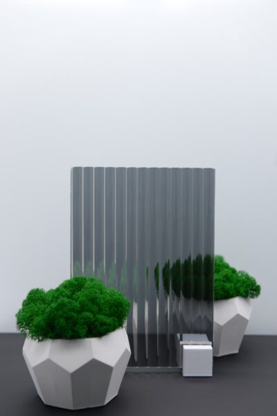 Рифленое стекло Мору coated GREY