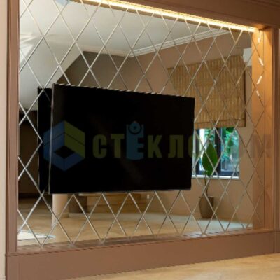 Зеркала для ТВ зоны в гостиной