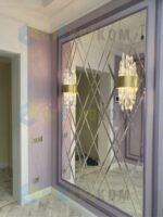 Фацетные зеркала в виде панелей на стену