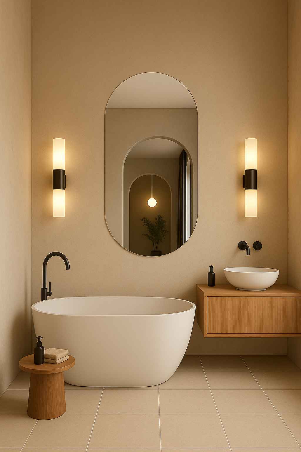 Зеркало овальное без подсветки Зеркало овальной формы - капсул