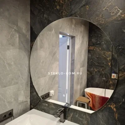 Полукруглое арочное зеркало Фото с места установки