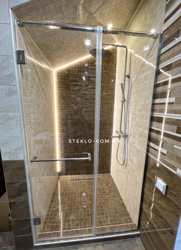 Распашная душевая перегородка