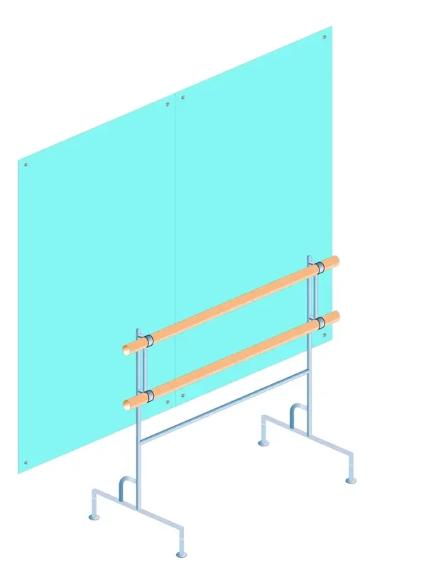 Двух рядный переносной балетный станок